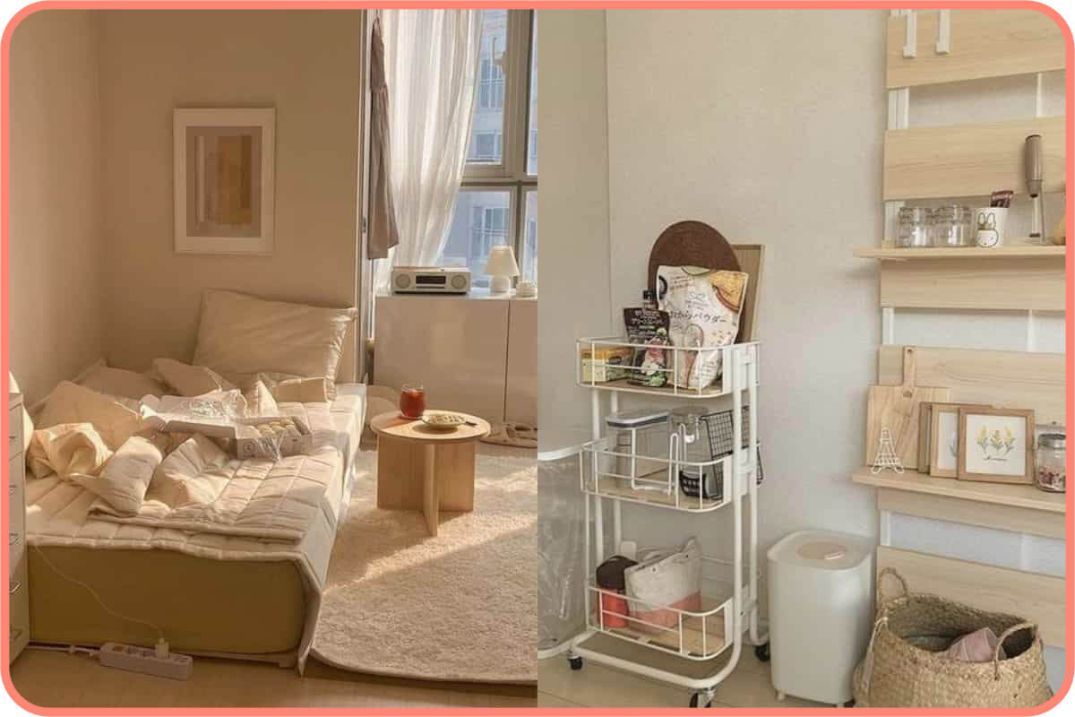 韓妞奶油色居家 木質傢俱、綠色植物、設計感家飾缺一不可！